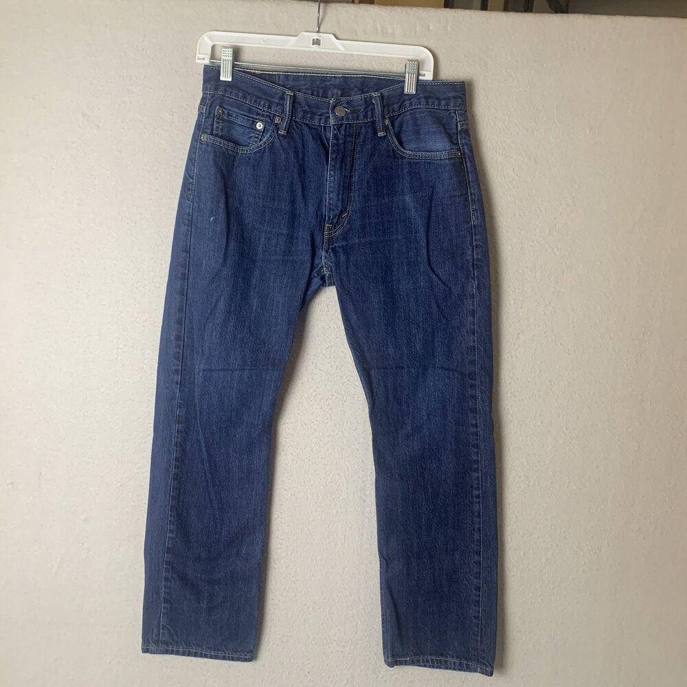 Levis 513 Jeans Mens 32x30 (27) Blue Straight Leg Dark Wash Workwear Cowboy